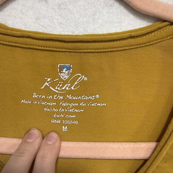 Kuhl Tank Top Womens Medium Yellow Mustard Recycled Polyester Spandex 20S 8454 - Picture 2 of 11